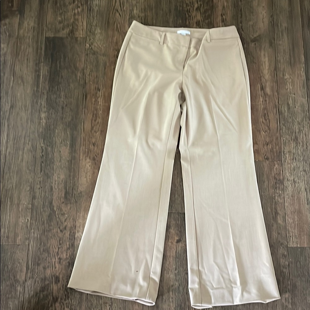 New York & Company Tan Wide Leg Pants Structured